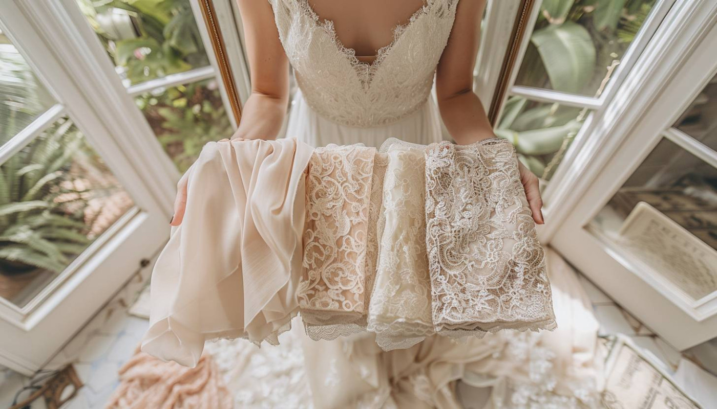 Choisir le meilleur tissu pour votre robe de mariée sur mesure